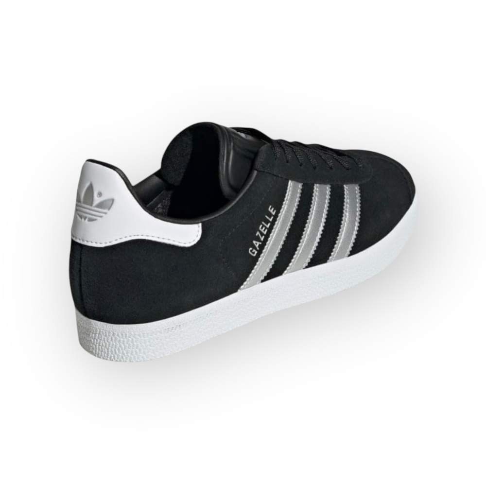 ADIDAS NIB OG Gazelle Suede Shoes in Black/Metallic Silver, Size 7 - Picture 3 of 16